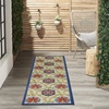 image:imageNourison Home Aloha Blue Multicolor 4 x Round Area Rug  Easy Clean Non Shedding Bed Room Living Room Dining Room Kitchen 4 x RoundBlueMulticolor