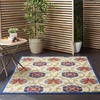 image:imageNourison Home Aloha Blue Multicolor 4 x Round Area Rug  Easy Clean Non Shedding Bed Room Living Room Dining Room Kitchen 4 x RoundBlueMulticolor