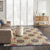 image:imageNourison Home Aloha Blue Multicolor 4 x Round Area Rug  Easy Clean Non Shedding Bed Room Living Room Dining Room Kitchen 4 x RoundBlueMulticolor