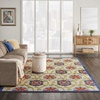 image:imageNourison Home Aloha Blue Multicolor 4 x Round Area Rug  Easy Clean Non Shedding Bed Room Living Room Dining Room Kitchen 4 x RoundBlueMulticolor
