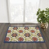 image:imageNourison Home Aloha Blue Multicolor 4 x Round Area Rug  Easy Clean Non Shedding Bed Room Living Room Dining Room Kitchen 4 x RoundBlueMulticolor