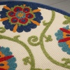 image:imageNourison Home Aloha Blue Multicolor 4 x Round Area Rug  Easy Clean Non Shedding Bed Room Living Room Dining Room Kitchen 4 x RoundBlueMulticolor