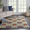 image:imageNourison Home Aloha Blue Multicolor 4 x Round Area Rug  Easy Clean Non Shedding Bed Room Living Room Dining Room Kitchen 4 x RoundBlueMulticolor