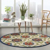 image:imageNourison Home Aloha Blue Multicolor 4 x Round Area Rug  Easy Clean Non Shedding Bed Room Living Room Dining Room Kitchen 4 x RoundBlueMulticolor