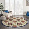image:imageNourison Home Aloha Blue Multicolor 4 x Round Area Rug  Easy Clean Non Shedding Bed Room Living Room Dining Room Kitchen 4 x RoundBlueMulticolor