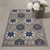image:imageNourison Home Aloha Blue Multicolor 4 x Round Area Rug  Easy Clean Non Shedding Bed Room Living Room Dining Room Kitchen 4 x RoundGreyBlue