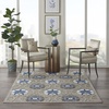 image:imageNourison Home Aloha Blue Multicolor 4 x Round Area Rug  Easy Clean Non Shedding Bed Room Living Room Dining Room Kitchen 4 x RoundGreyBlue
