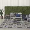 image:imageNourison Home Aloha Blue Multicolor 4 x Round Area Rug  Easy Clean Non Shedding Bed Room Living Room Dining Room Kitchen 4 x RoundGreyBlue