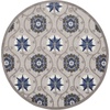 image:imageNourison Home Aloha Blue Multicolor 4 x Round Area Rug  Easy Clean Non Shedding Bed Room Living Room Dining Room Kitchen 4 x RoundGreyBlue