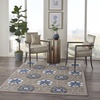 image:imageNourison Home Aloha Blue Multicolor 4 x Round Area Rug  Easy Clean Non Shedding Bed Room Living Room Dining Room Kitchen 4 x RoundGreyBlue