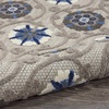image:imageNourison Home Aloha Blue Multicolor 4 x Round Area Rug  Easy Clean Non Shedding Bed Room Living Room Dining Room Kitchen 4 x RoundGreyBlue