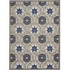 image:imageNourison Home Aloha Blue Multicolor 4 x Round Area Rug  Easy Clean Non Shedding Bed Room Living Room Dining Room Kitchen 4 x RoundGreyBlue