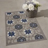 image:imageNourison Home Aloha Blue Multicolor 4 x Round Area Rug  Easy Clean Non Shedding Bed Room Living Room Dining Room Kitchen 4 x RoundGreyBlue