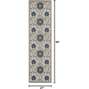 image:imageNourison Home Aloha Blue Multicolor 4 x Round Area Rug  Easy Clean Non Shedding Bed Room Living Room Dining Room Kitchen 4 x RoundGreyBlue