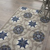 image:imageNourison Home Aloha Blue Multicolor 4 x Round Area Rug  Easy Clean Non Shedding Bed Room Living Room Dining Room Kitchen 4 x RoundGreyBlue