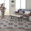 image:imageNourison Home Aloha Blue Multicolor 4 x Round Area Rug  Easy Clean Non Shedding Bed Room Living Room Dining Room Kitchen 4 x RoundGreyBlue