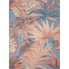 image:imageNourison Home Aloha Ivory Blue 53 x 75 Area Rug  Easy Clean Non Shedding Bed Room Living Room Dining Room Kitchen 5 x 8Blue Rose