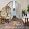 image:imageNourison Home Aloha Ivory Blue 53 x 75 Area Rug  Easy Clean Non Shedding Bed Room Living Room Dining Room Kitchen 5 x 8Blue Rose