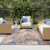 image:imageNourison Home Aloha Ivory Blue 53 x 75 Area Rug  Easy Clean Non Shedding Bed Room Living Room Dining Room Kitchen 5 x 8Blue Rose