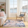 image:imageNourison Home Aloha Ivory Blue 53 x 75 Area Rug  Easy Clean Non Shedding Bed Room Living Room Dining Room Kitchen 5 x 8Blue Rose