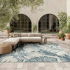image:imageNourison Home Aloha Ivory Blue 53 x 75 Area Rug  Easy Clean Non Shedding Bed Room Living Room Dining Room Kitchen 5 x 8Ivory Blue
