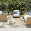 image:imageNourison Home Aloha Ivory Blue 53 x 75 Area Rug  Easy Clean Non Shedding Bed Room Living Room Dining Room Kitchen 5 x 8Ivory Green