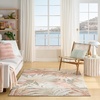 image:imageNourison Home Aloha Ivory Blue 53 x 75 Area Rug  Easy Clean Non Shedding Bed Room Living Room Dining Room Kitchen 5 x 8Sage Rose