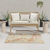 image:imageNourison Home Aloha Ivory Blue 53 x 75 Area Rug  Easy Clean Non Shedding Bed Room Living Room Dining Room Kitchen 5 x 8Sage Rose