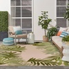 image:imageNourison Home Aloha Ivory Green 710 x Round Area Rug  Easy Clean Non Shedding Bed Room Living Room Dining Room Kitchen 8 x RoundIvory Green