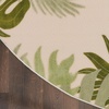 image:imageNourison Home Aloha Ivory Green 710 x Round Area Rug  Easy Clean Non Shedding Bed Room Living Room Dining Room Kitchen 8 x RoundIvory Green