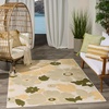 image:imageNourison Home Aloha Ivory Green 9 x 12 Area Rug  Easy Clean Non Shedding Bed Room Living Room Dining Room Kitchen 9 x 12Ivory Green