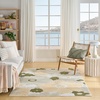 image:imageNourison Home Aloha Ivory Green 9 x 12 Area Rug  Easy Clean Non Shedding Bed Room Living Room Dining Room Kitchen 9 x 12Ivory Green