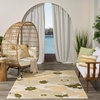 image:imageNourison Home Aloha Ivory Green 9 x 12 Area Rug  Easy Clean Non Shedding Bed Room Living Room Dining Room Kitchen 9 x 12Ivory Green