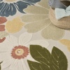image:imageNourison Home Aloha Ivory Green 9 x 12 Area Rug  Easy Clean Non Shedding Bed Room Living Room Dining Room Kitchen 9 x 12Multi Color