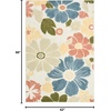 image:imageNourison Home Aloha Ivory Green 9 x 12 Area Rug  Easy Clean Non Shedding Bed Room Living Room Dining Room Kitchen 9 x 12Multi Color