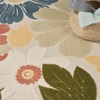 image:imageNourison Home Aloha Ivory Green 9 x 12 Area Rug  Easy Clean Non Shedding Bed Room Living Room Dining Room Kitchen 9 x 12Multi Color