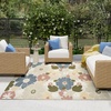 image:imageNourison Home Aloha Ivory Green 9 x 12 Area Rug  Easy Clean Non Shedding Bed Room Living Room Dining Room Kitchen 9 x 12Multi Color