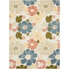 image:imageNourison Home Aloha Ivory Green 9 x 12 Area Rug  Easy Clean Non Shedding Bed Room Living Room Dining Room Kitchen 9 x 12Multi Color