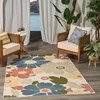 image:imageNourison Home Aloha Ivory Green 9 x 12 Area Rug  Easy Clean Non Shedding Bed Room Living Room Dining Room Kitchen 9 x 12Multi Color