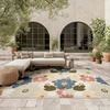 image:imageNourison Home Aloha Ivory Green 9 x 12 Area Rug  Easy Clean Non Shedding Bed Room Living Room Dining Room Kitchen 9 x 12Multi Color