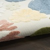 image:imageNourison Home Aloha Ivory Green 9 x 12 Area Rug  Easy Clean Non Shedding Bed Room Living Room Dining Room Kitchen 9 x 12Multi Color
