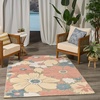 image:imageNourison Home Aloha Ivory Green 9 x 12 Area Rug  Easy Clean Non Shedding Bed Room Living Room Dining Room Kitchen 9 x 12Rose