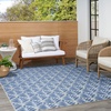 image:imageNourison Home Aloha Ivory Grey 53 x 75 Area Rug  Easy Clean Non Shedding Bed Room Living Room Dining Room Kitchen 5 x 8Blue