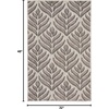 image:imageNourison Home Aloha Ivory Grey 53 x 75 Area Rug  Easy Clean Non Shedding Bed Room Living Room Dining Room Kitchen 5 x 8Charcoal