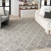 image:imageNourison Home Aloha Ivory Grey 53 x 75 Area Rug  Easy Clean Non Shedding Bed Room Living Room Dining Room Kitchen 5 x 8Charcoal