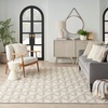 image:imageNourison Home Aloha Ivory Grey 53 x 75 Area Rug  Easy Clean Non Shedding Bed Room Living Room Dining Room Kitchen 5 x 8Ivory Grey