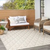 image:imageNourison Home Aloha Ivory Grey 53 x 75 Area Rug  Easy Clean Non Shedding Bed Room Living Room Dining Room Kitchen 5 x 8Ivory Grey
