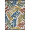 image:imageNourison Home Aloha Ivory Multicolor 36 x 56 Area Rug  Easy Clean Non Shedding Bed Room Living Room Dining Room Kitchen 4 x 6