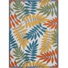 image:imageNourison Home Aloha Ivory Multicolor 7 x 10 Area Rug  Easy Clean Non Shedding Bed Room Living Room Dining Room Kitchen 7 x 10