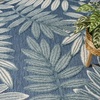 image:imageNourison Home Aloha Ivory Navy 710 x 106 Area Rug  Easy Clean Non Shedding Bed Room Living Room Dining Room Kitchen 8 x 11Blue